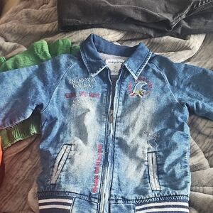 Mayoral Blue Jean Jacket with Ribbed Cuffs